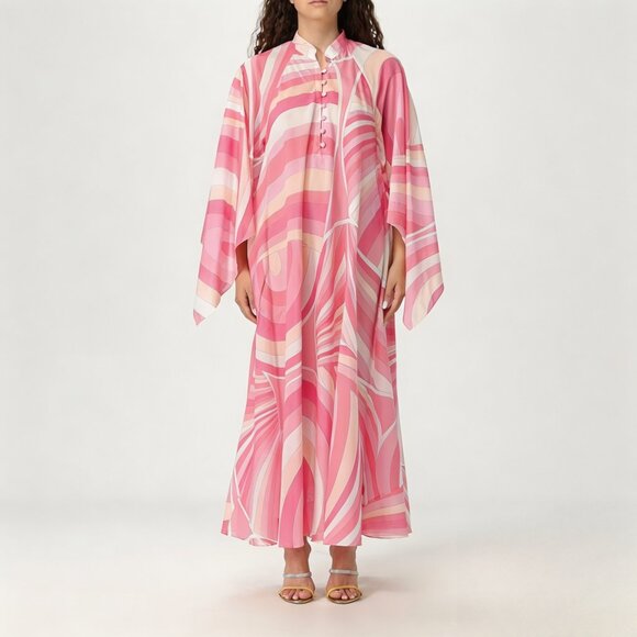 Emilio Pucci Iride-print Kaftan in Cotton-muslin